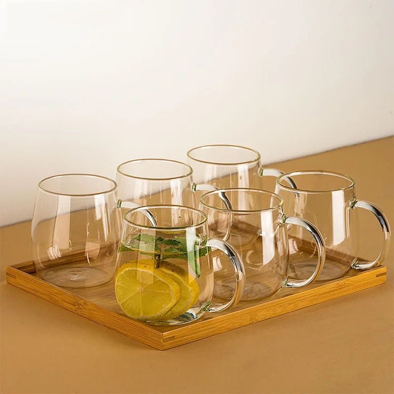 Modern Clear Glass Coffee Mugs - Image 2