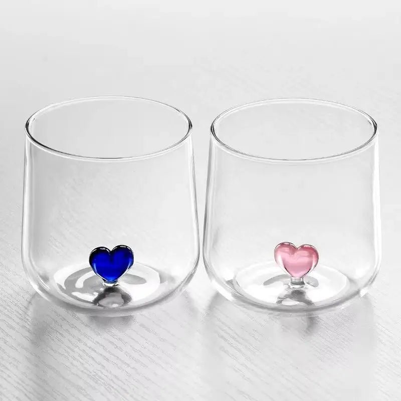 Sculpted Heart Glass Tumblers - Image 8