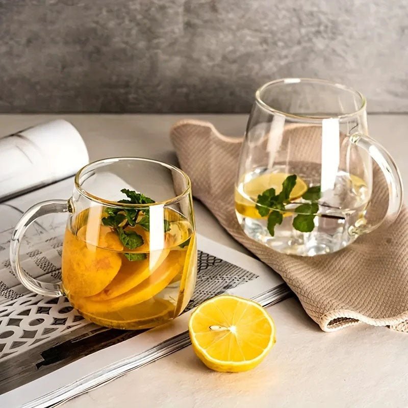 Modern Clear Glass Coffee Mugs