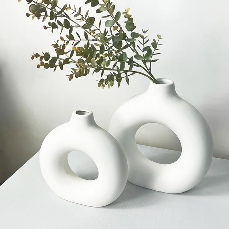 Sculptural Ring Ceramic Vase - Image 5