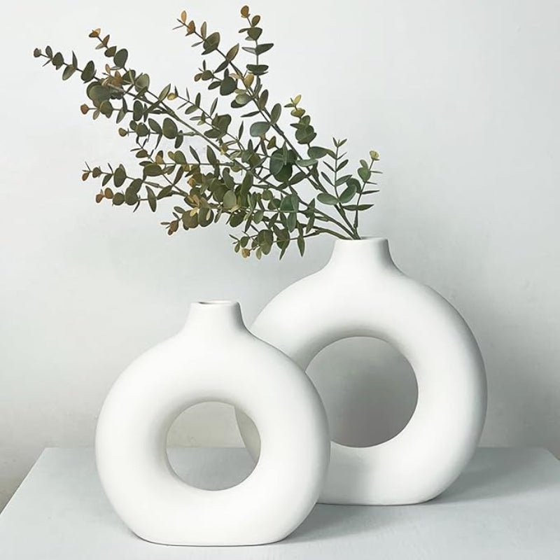 Sculptural Ring Ceramic Vase - Image 7