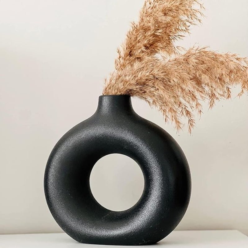 Sculptural Ring Ceramic Vase - Image 6