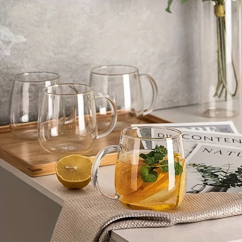 Modern Clear Glass Coffee Mugs - Image 6