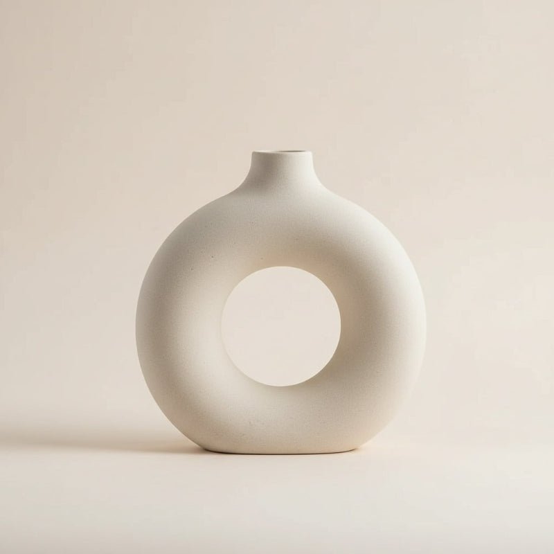 Sculptural Ring Ceramic Vase - Image 13