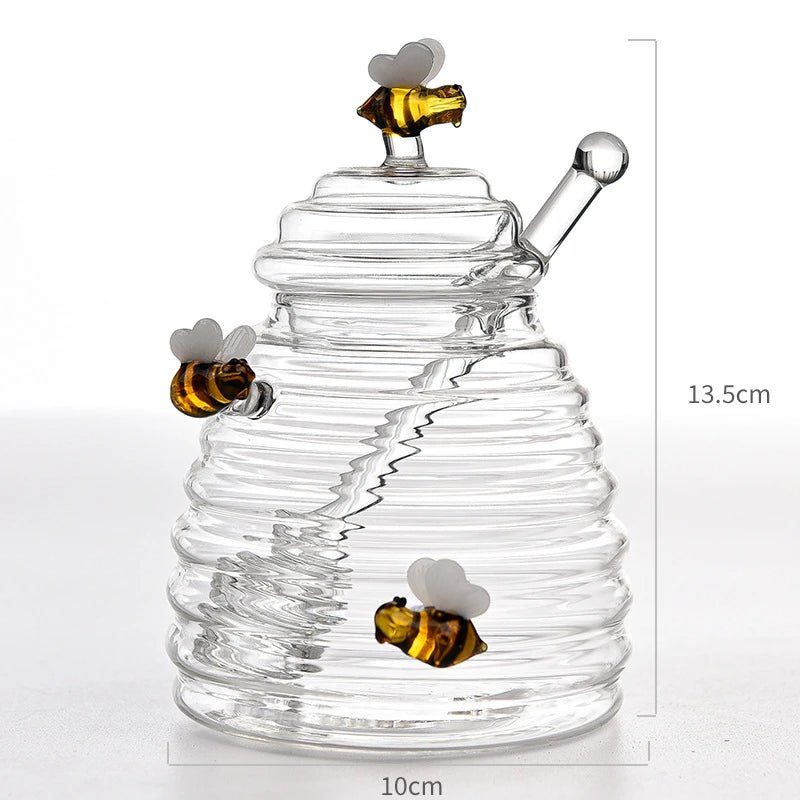 Glass Honey Jar with Lid and Honey Stick - Image 6