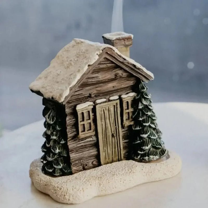 Cone Incense Burning Log Cabin - Image 3