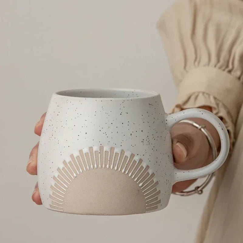 Sunburst Ceramic Coffee Mugs - Image 3