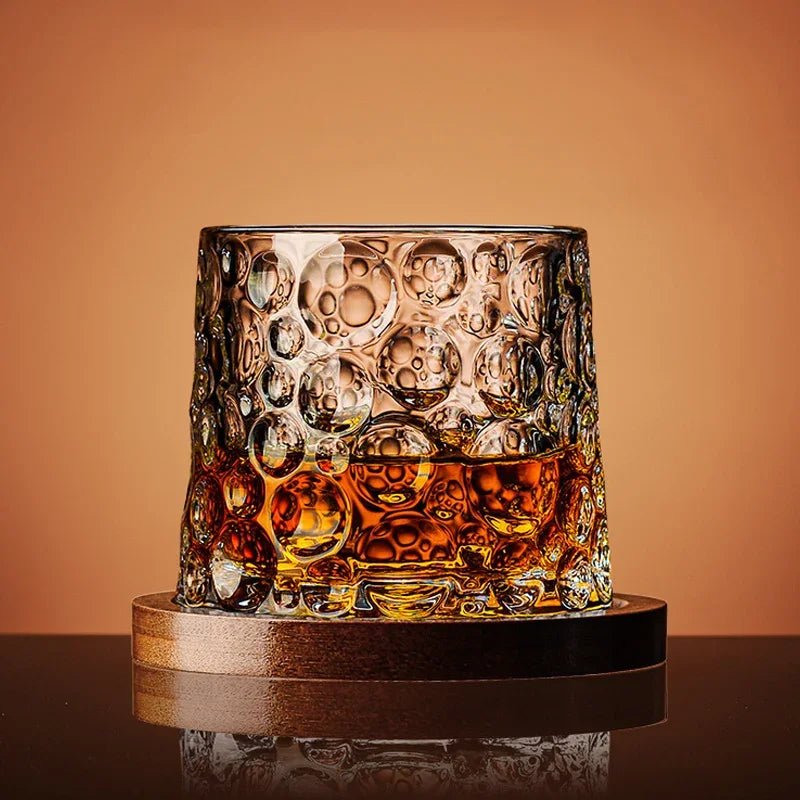 Rotating Whiskey Glass with Wood Coaster - Image 7