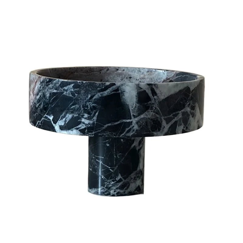Green Marble Pedestal Fruit Bowl - Image 5