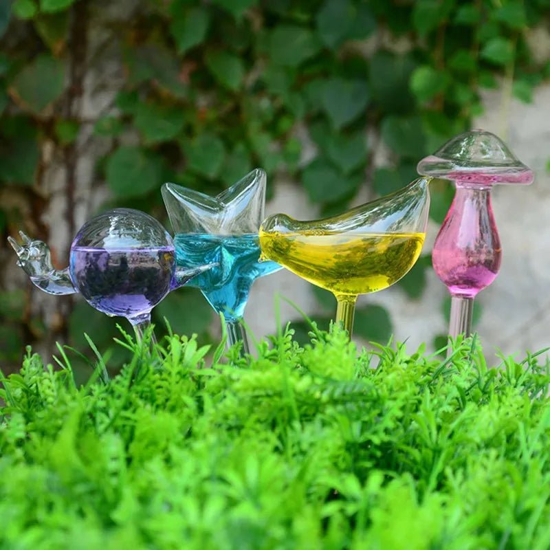 Self-Watering Glass Plant Vessels