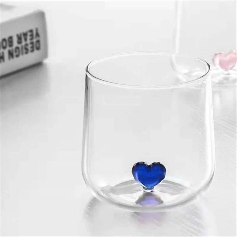 Sculpted Heart Glass Tumblers - Image 6