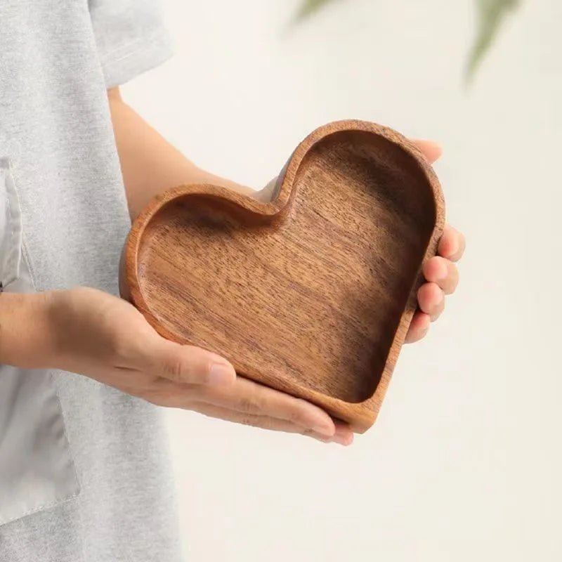 Wood Heart-Shaped Dishes - Image 2