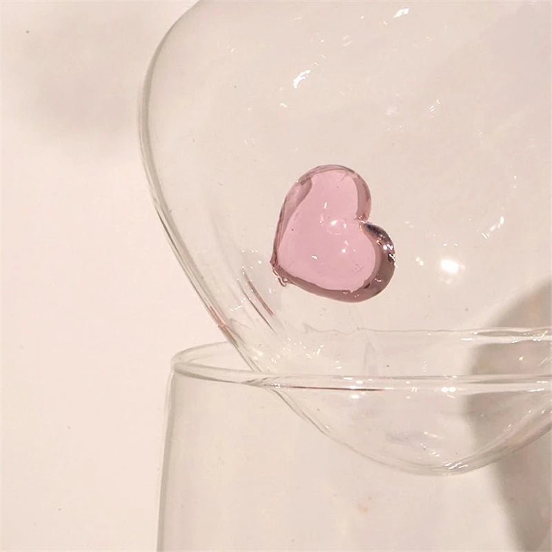 Sculpted Heart Glass Tumblers - Image 3
