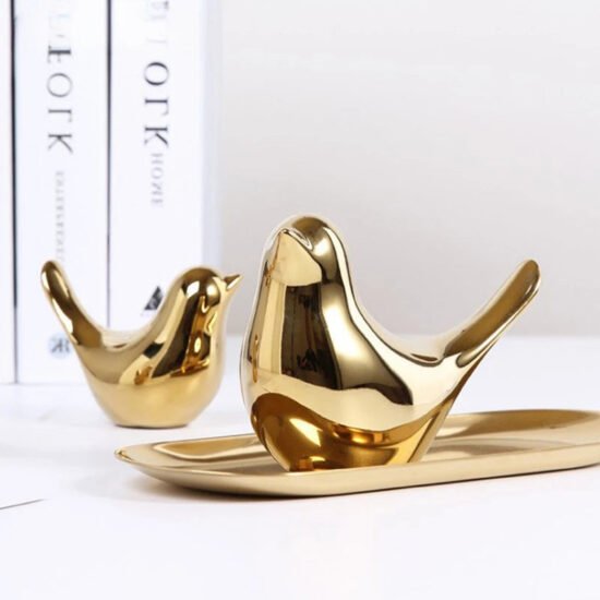 Gold Bird Sculptures