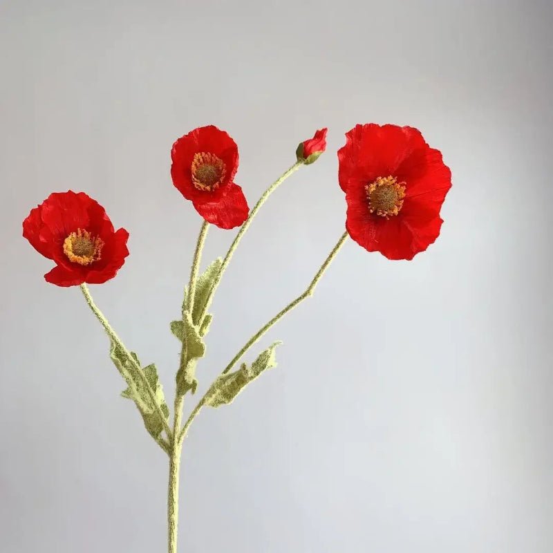 Faux Poppy Stems, Set of 6 - Image 46