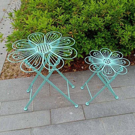 Metal Flower Bistro Table