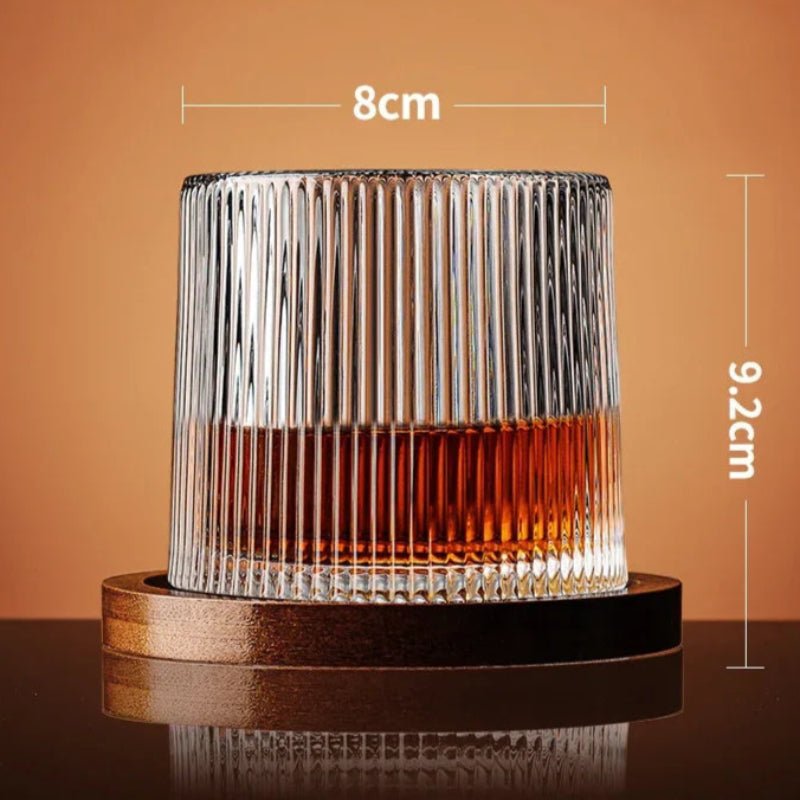 Rotating Whiskey Glass with Wood Coaster - Image 12
