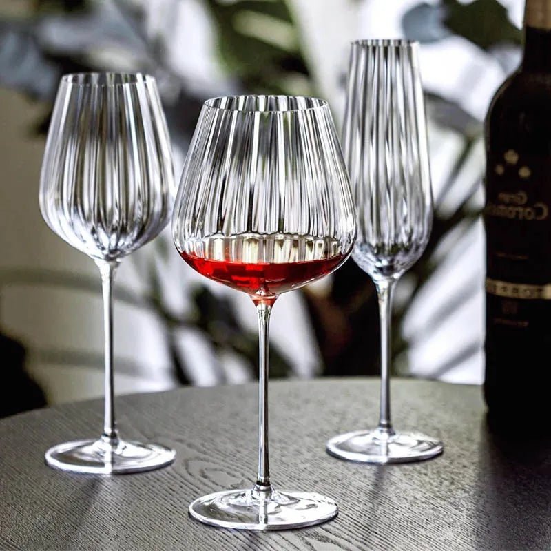 Fluted Ribbed Wine Glasses, Set of 4 - Image 2