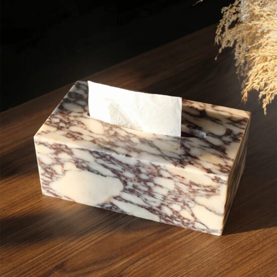 Solid Marble Tissue Box Cover