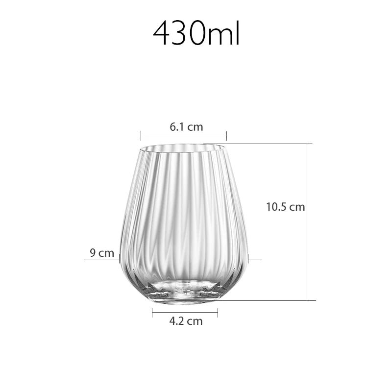 Fluted Ribbed Wine Glasses, Set of 4 - Image 6