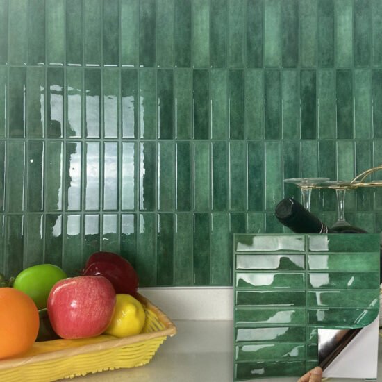 Glossy Subway Peel and Stick Backsplash Tiles
