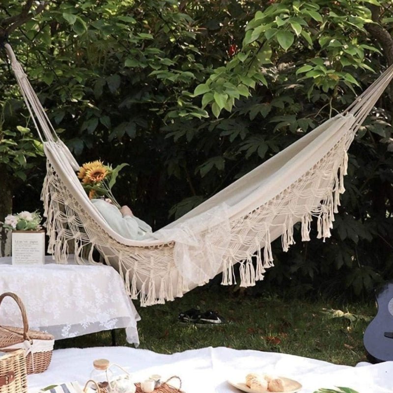 Fringe Macrame Hammock Chair - Image 3
