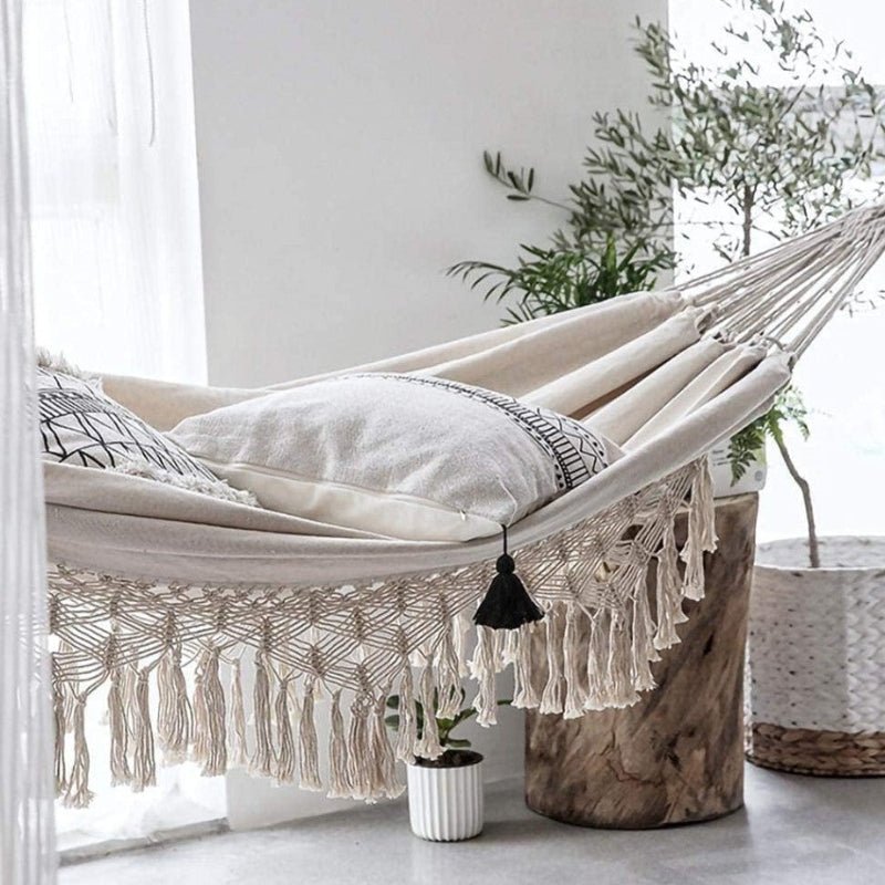 Fringe Macrame Hammock Chair - Image 5