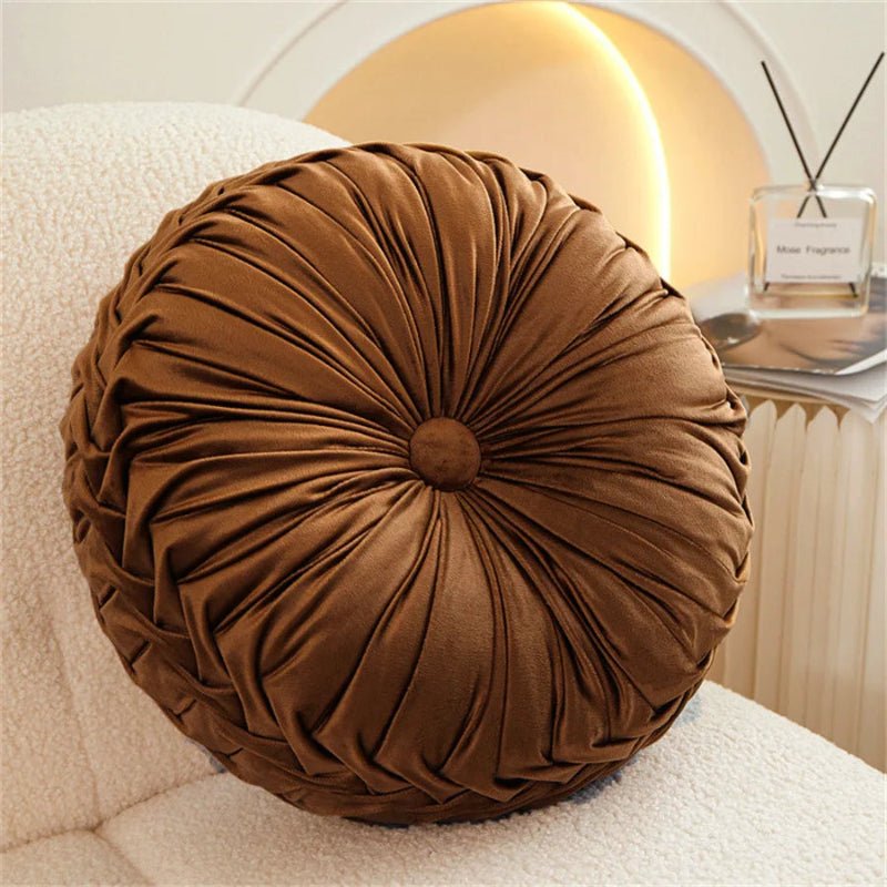 Round Velvet Pillow 14" - Image 12