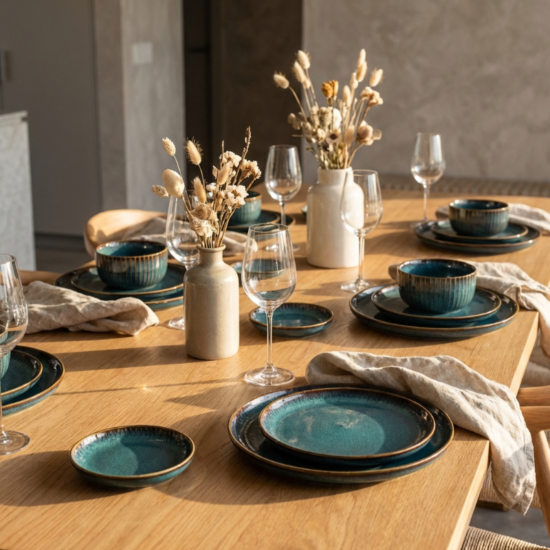 Teal Kiln-Glazed Dinnerware Collection