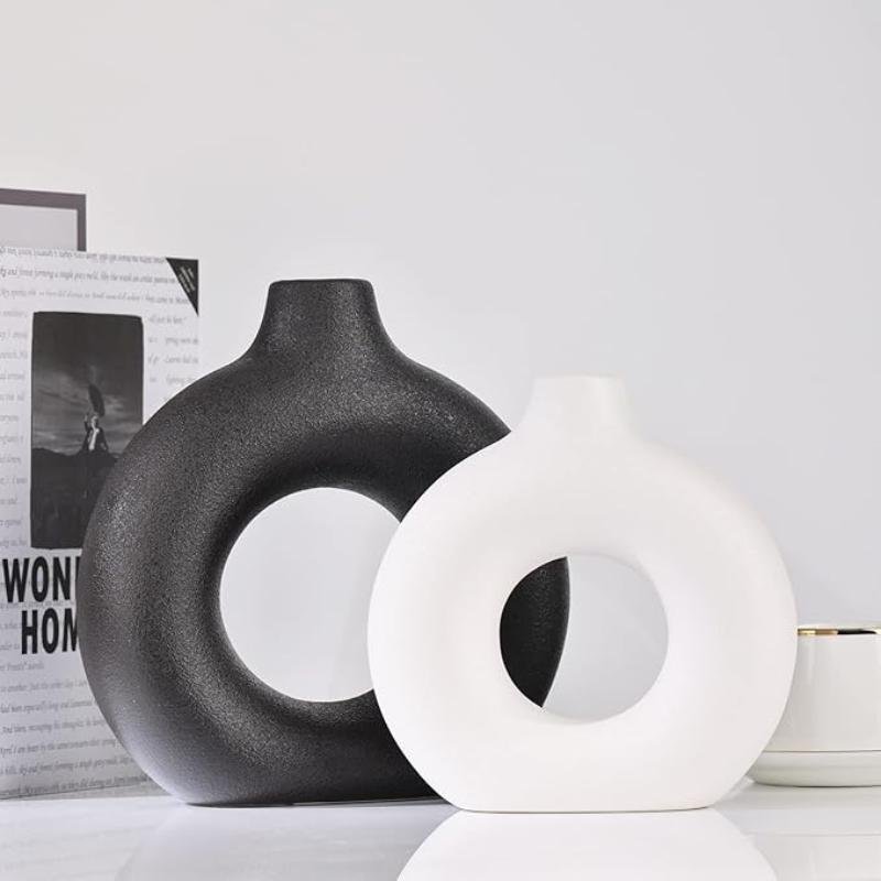 Sculptural Ring Ceramic Vase - Image 10