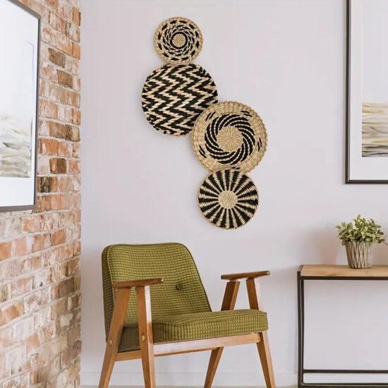 Handwoven Natural Wall Baskets