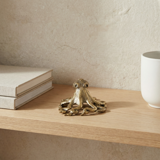 Brass Octopus Sculpture