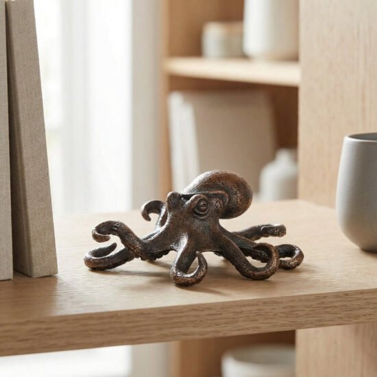 Copper Octopus Sculpture