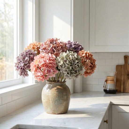 Faux Hydrangea Stem 24"