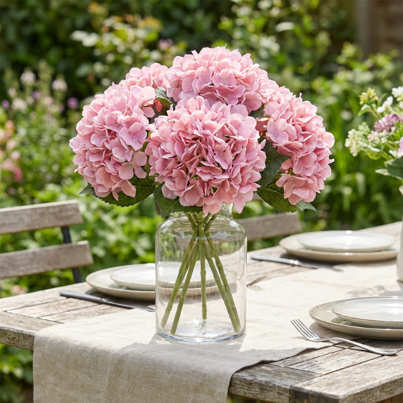 Faux Hydrangea Stem 24" - Image 4