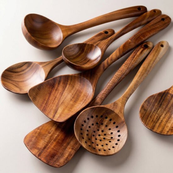 7-Piece Acacia Wood Cooking Utensil Set
