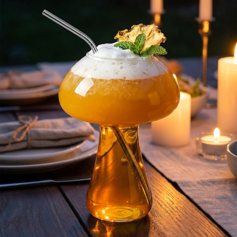 Mushroom Cocktail Glasses, Set of 2