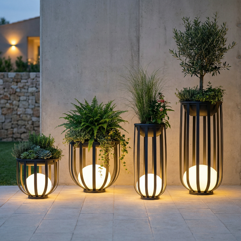 Solar Planter Table with Integrated Light - Image 3