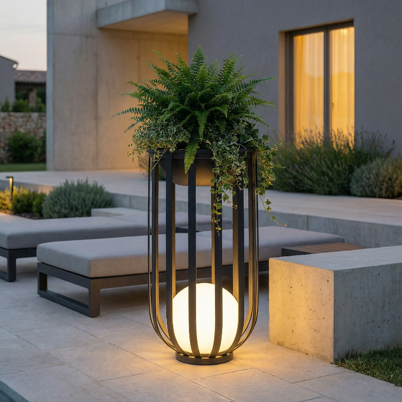 Solar Planter Table with Integrated Light - Image 5