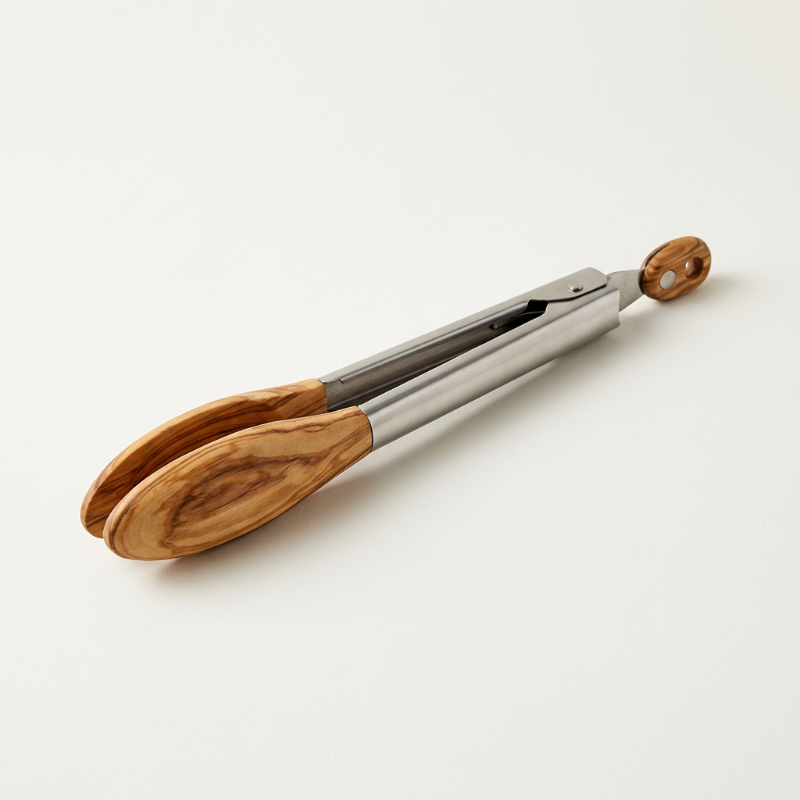Stainless Steel and Wood Tongs - Image 6