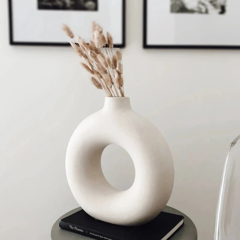 Sculptural Ring Ceramic Vase - Image 9