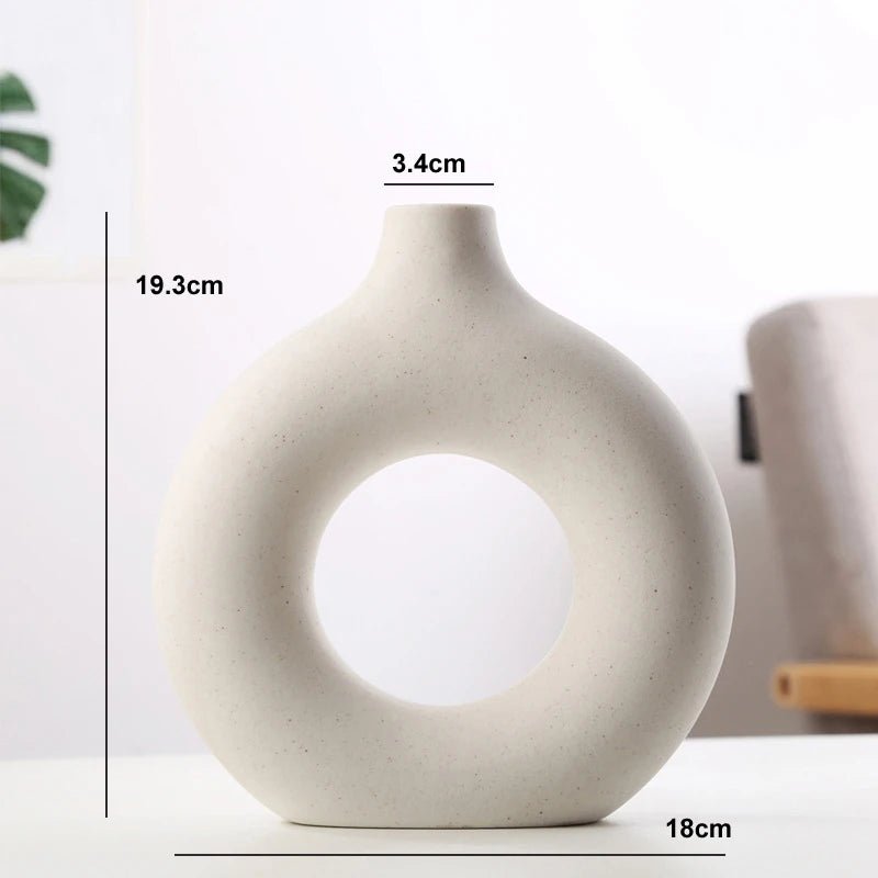 Sculptural Ring Ceramic Vase - Image 12