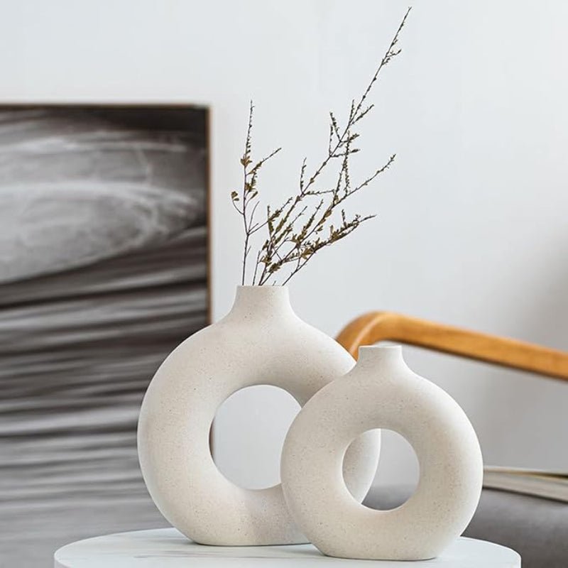 Sculptural Ring Ceramic Vase